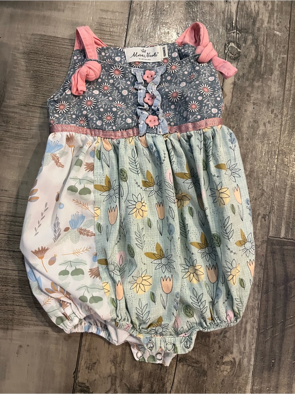 Marie Nicole Floral Bubble Romper 18-24 Months